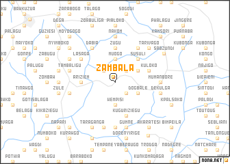 map of Zambala