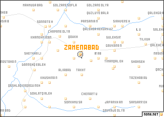 map of Ẕāmenābād