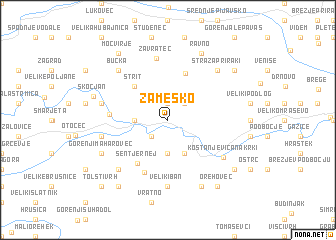 map of Zameško