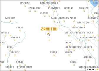 map of Zámutov