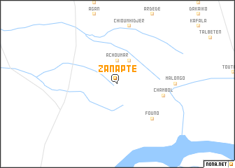 map of Zanapté