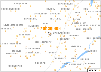 map of Zanāqiḩah