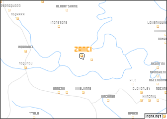 map of Zanci
