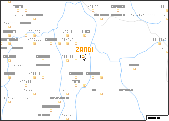 map of Zandi