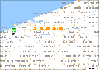 map of Zandvoordebrug