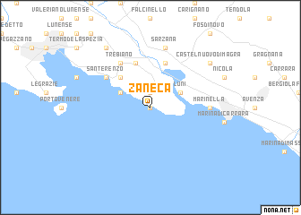 map of Zaneca