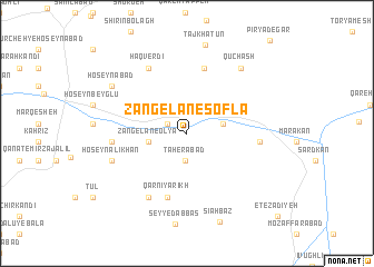 map of Zangelān-e Soflá