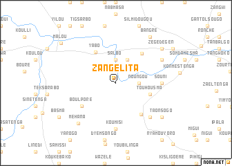 map of Zangélita