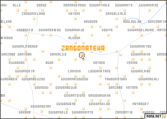 map of Zangon Atéwa