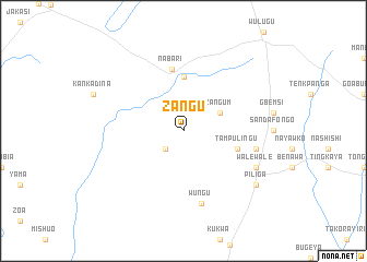 map of Zangu