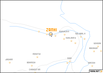 map of Zanhī