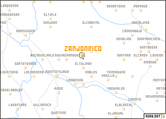 map of Zanjón Rico