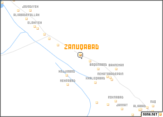 map of Zānūqābād