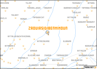 map of Zaouia Sidi Ben Mimoun