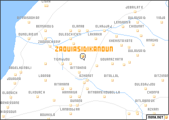 map of Zaouia Sidi Kanoun