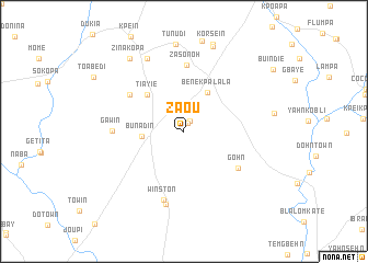 map of Zaou