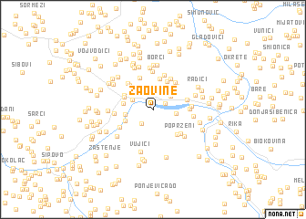 map of Zaovine