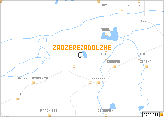 map of Zaozere Zadolzhe