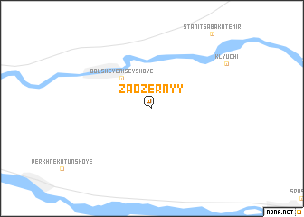map of Zaozërnyy