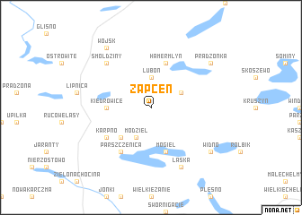 map of Zapceń