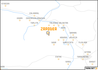 map of Zăpodea