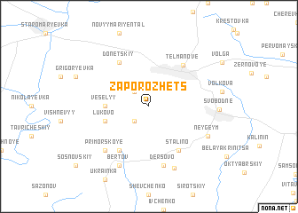 map of Zaporozhets