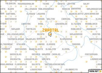 map of Zapotal