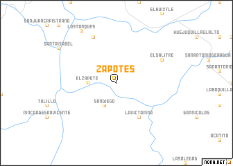 map of Zapotes