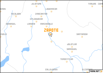 map of Zapote