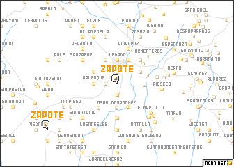 map of Zapote