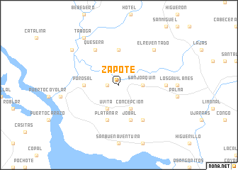 map of Zapote