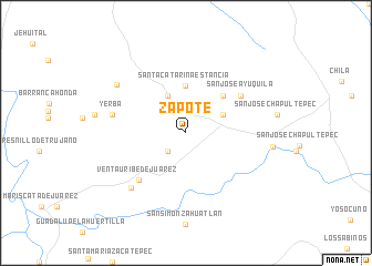 map of Zapote