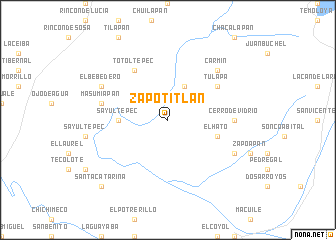 map of Zapotitlán
