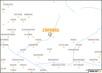 map of Zarābād