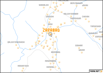 map of Zarābād