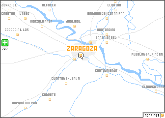 map of Zaragoza