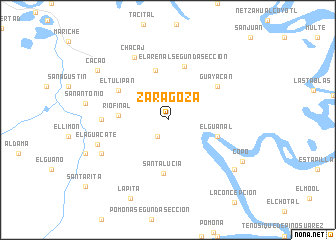 map of Zaragoza