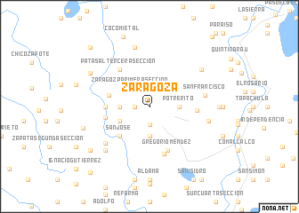 map of Zaragoza