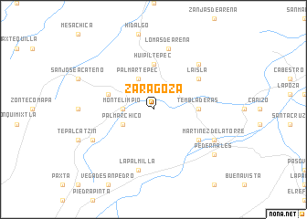 map of Zaragoza