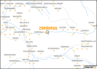 map of Zāram Rūd