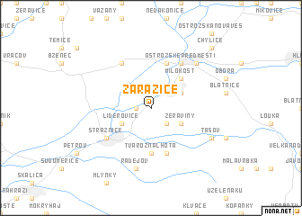map of Zarazice