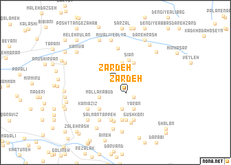 map of Zardeh