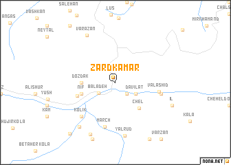 map of Zard Kamar
