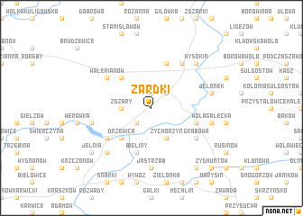 map of Żardki