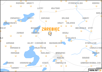 map of Zarębiec