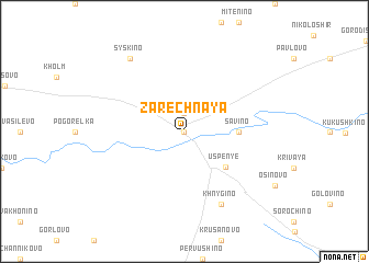 map of Zarechnaya