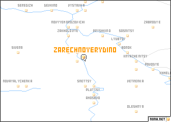 map of Zarechnoye Rydino