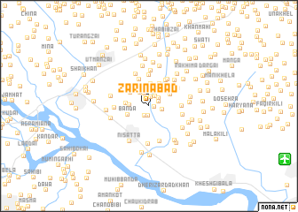 map of Zarīnābād