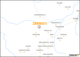 map of Zărneşti