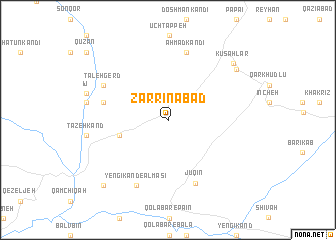 map of Zarrīnābād